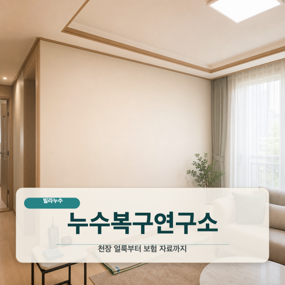 빌라누수 복구 판단 기준을 설명하는 예시 이미지