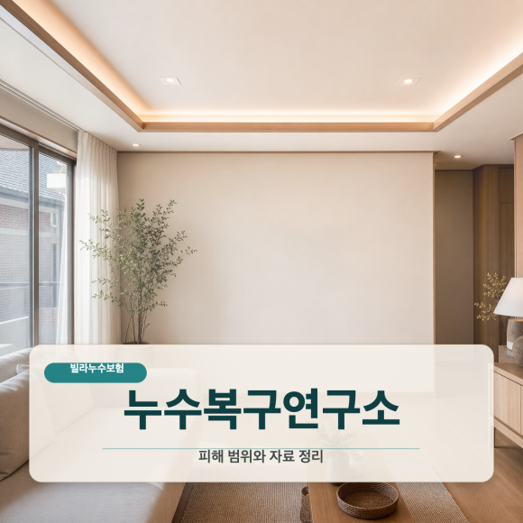 빌라누수보험 복구 판단 기준을 설명하는 예시 이미지