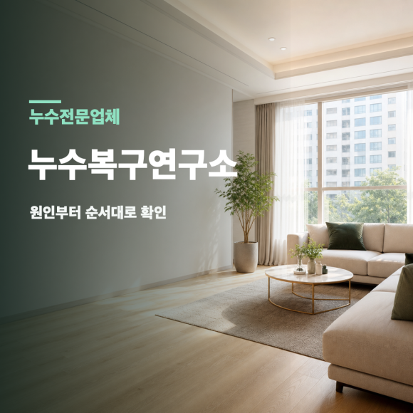 누수전문업체 복구 판단 기준을 설명하는 예시 이미지