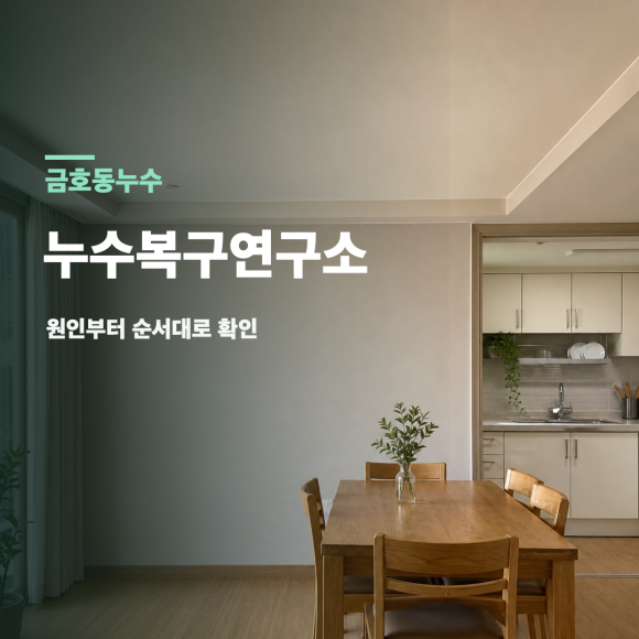 금호동누수 복구 판단 기준을 설명하는 예시 이미지