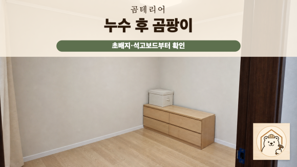 누수후곰팡이 복구 판단 기준을 설명하는 예시 이미지
