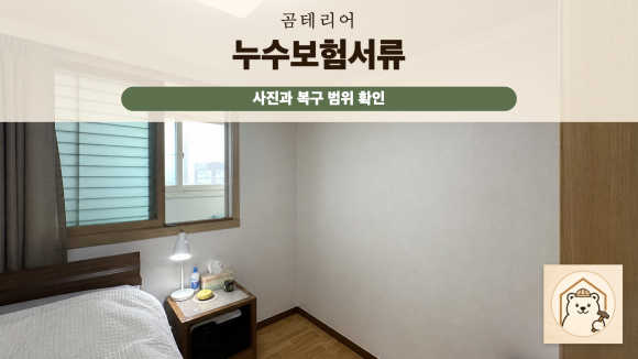 누수보험서류 복구 판단 기준을 설명하는 예시 이미지